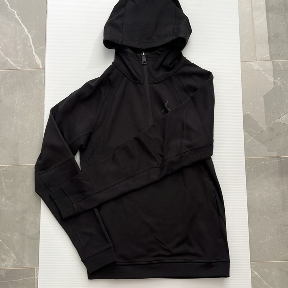 Jordan Men's Dri-FIT Sport Statement Air Fleece Pullover Hoodie-Black - Picture 6 of 9
